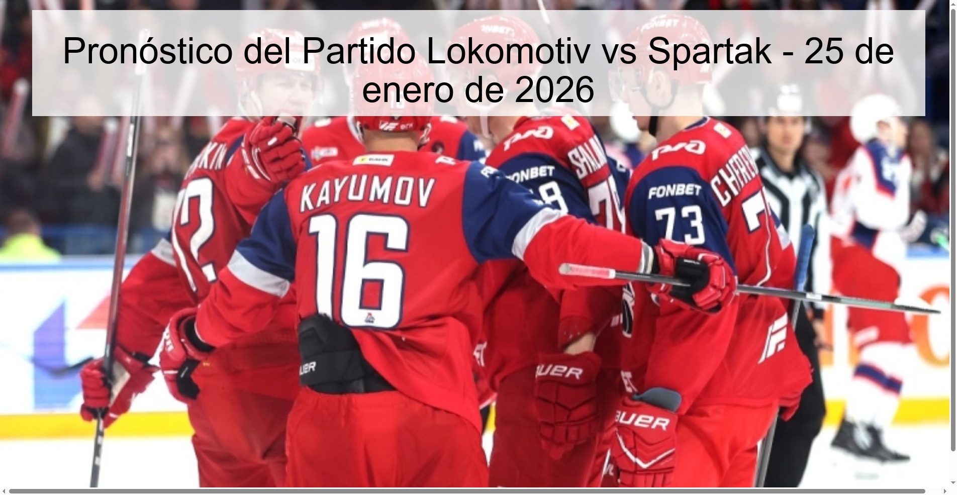 Lokomotiv vs Spartak Match Prediction – January 25, 2026