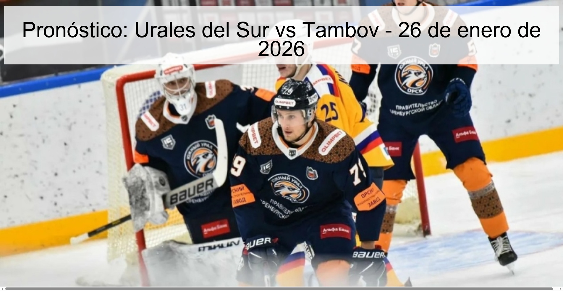 Prediction: South Urals vs Tambov – January 26, 2026