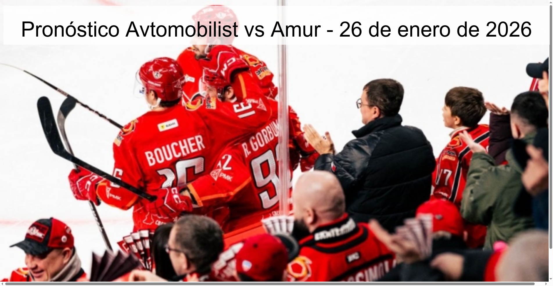 Pronóstico Avtomobilist vs Amur - 26 de enero de 2026