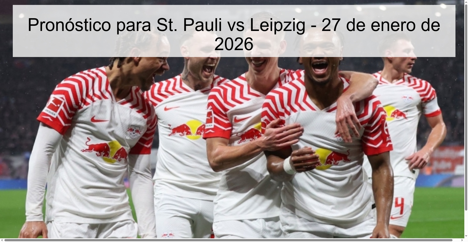 Prediction for St. Pauli vs Leipzig - January 27, 2026