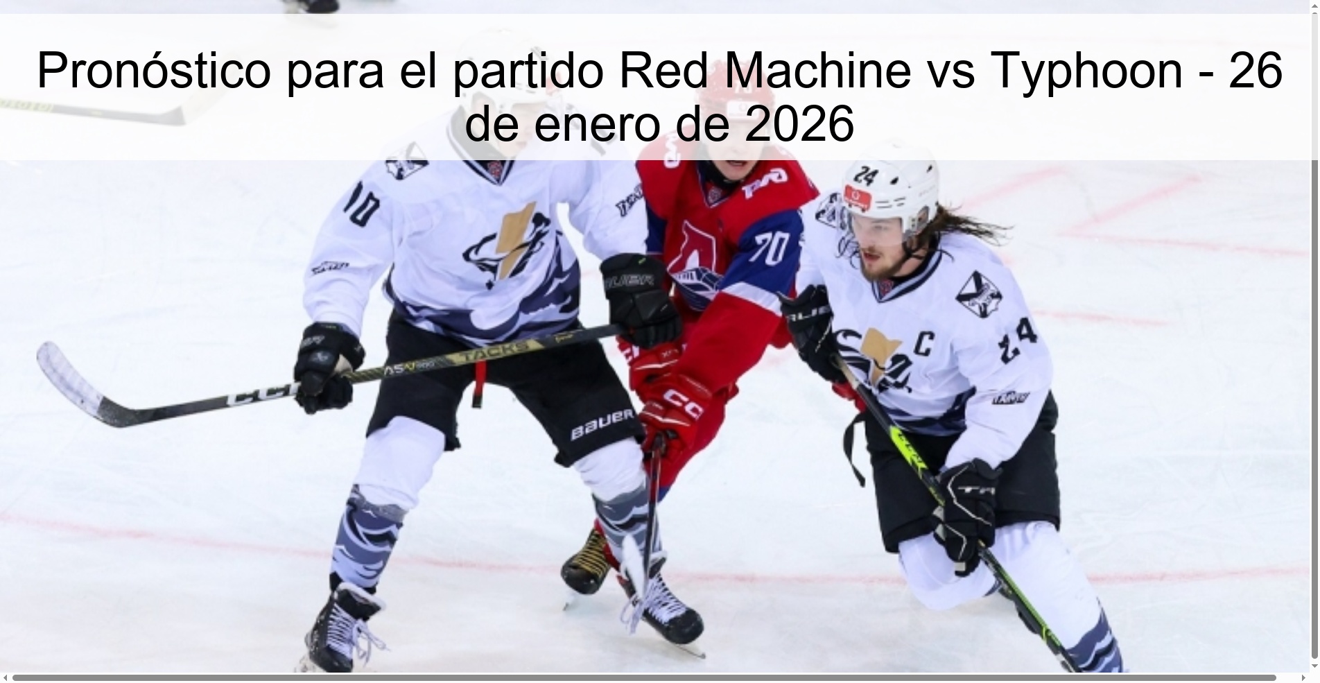 Prediction for the Red Machine vs Typhoon match – January 26, 2026