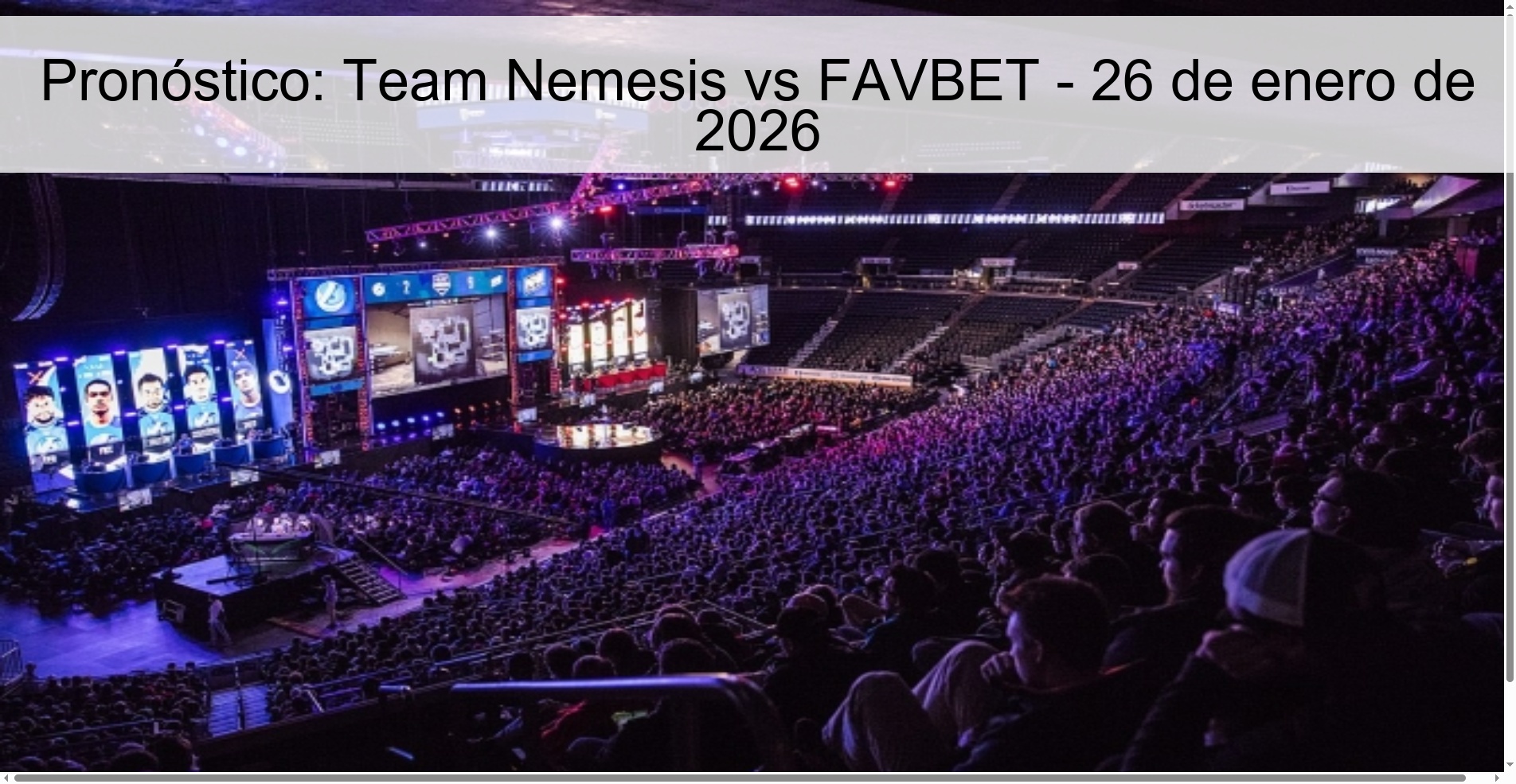 Pronóstico: Team Nemesis vs FAVBET - 26 de enero de 2026