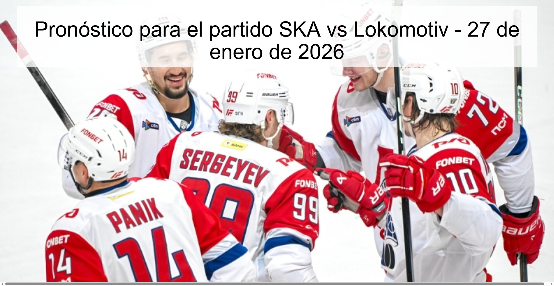 Prediction for the match SKA vs Lokomotiv - January 27, 2026