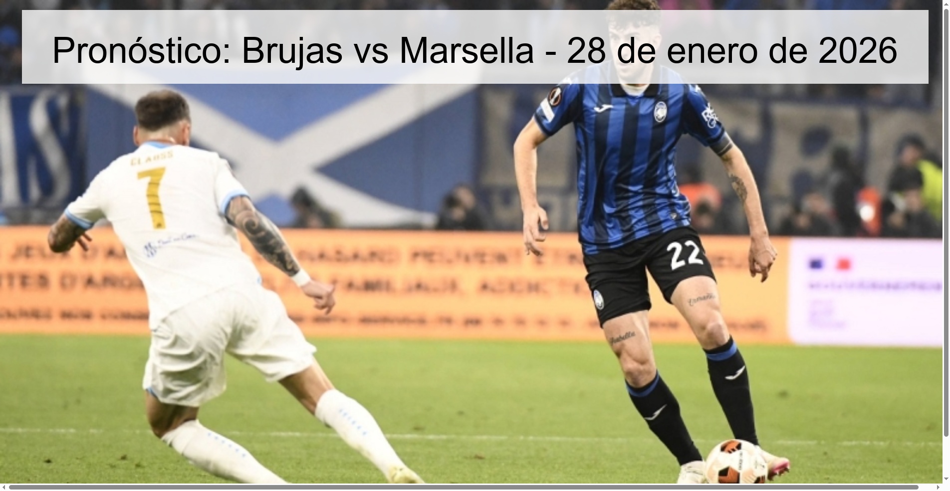 Pronóstico: Brujas vs Marsella - 28 de enero de 2026