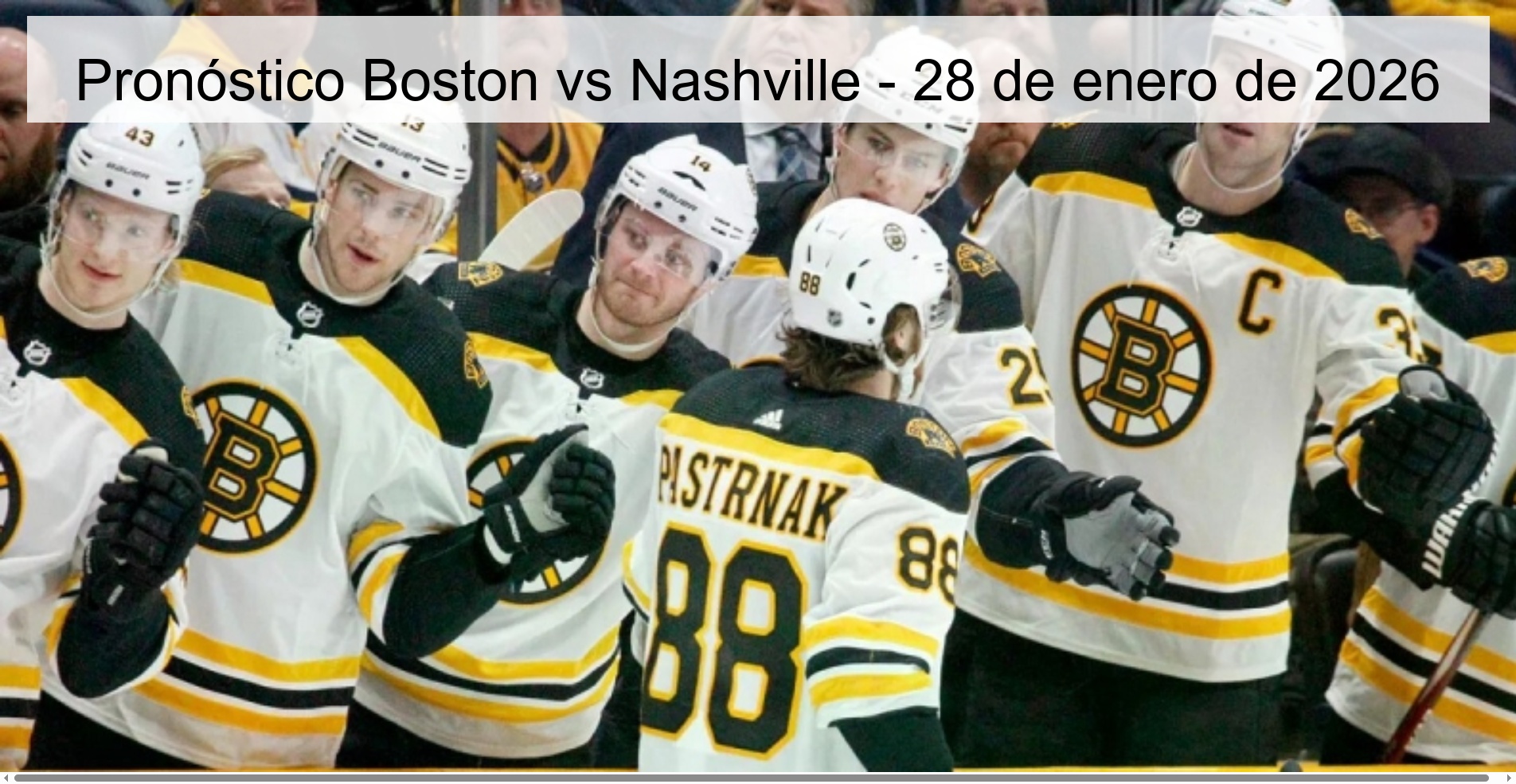 Pronóstico Boston vs Nashville - 28 de enero de 2026