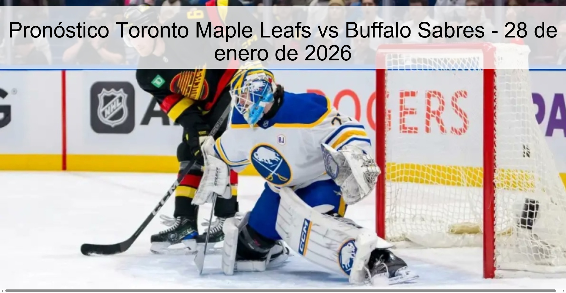 Toronto Maple Leafs vs Buffalo Sabers Prediction – January 28, 2026