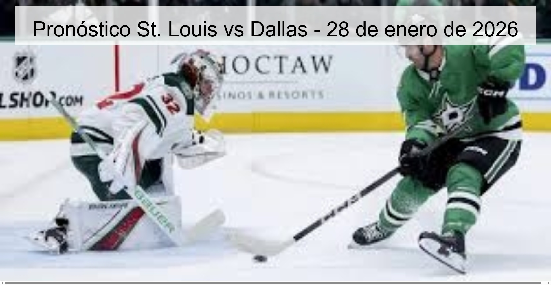 St. Louis vs Dallas Prediction – January 28, 2026