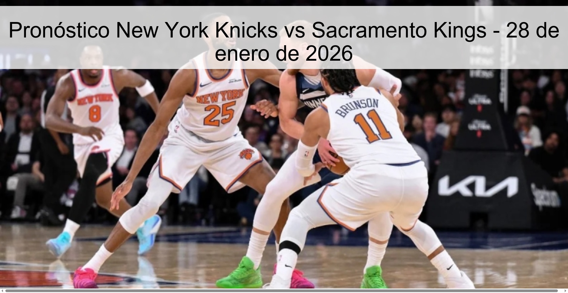New York Knicks vs Sacramento Kings Prediction - January 28, 2026