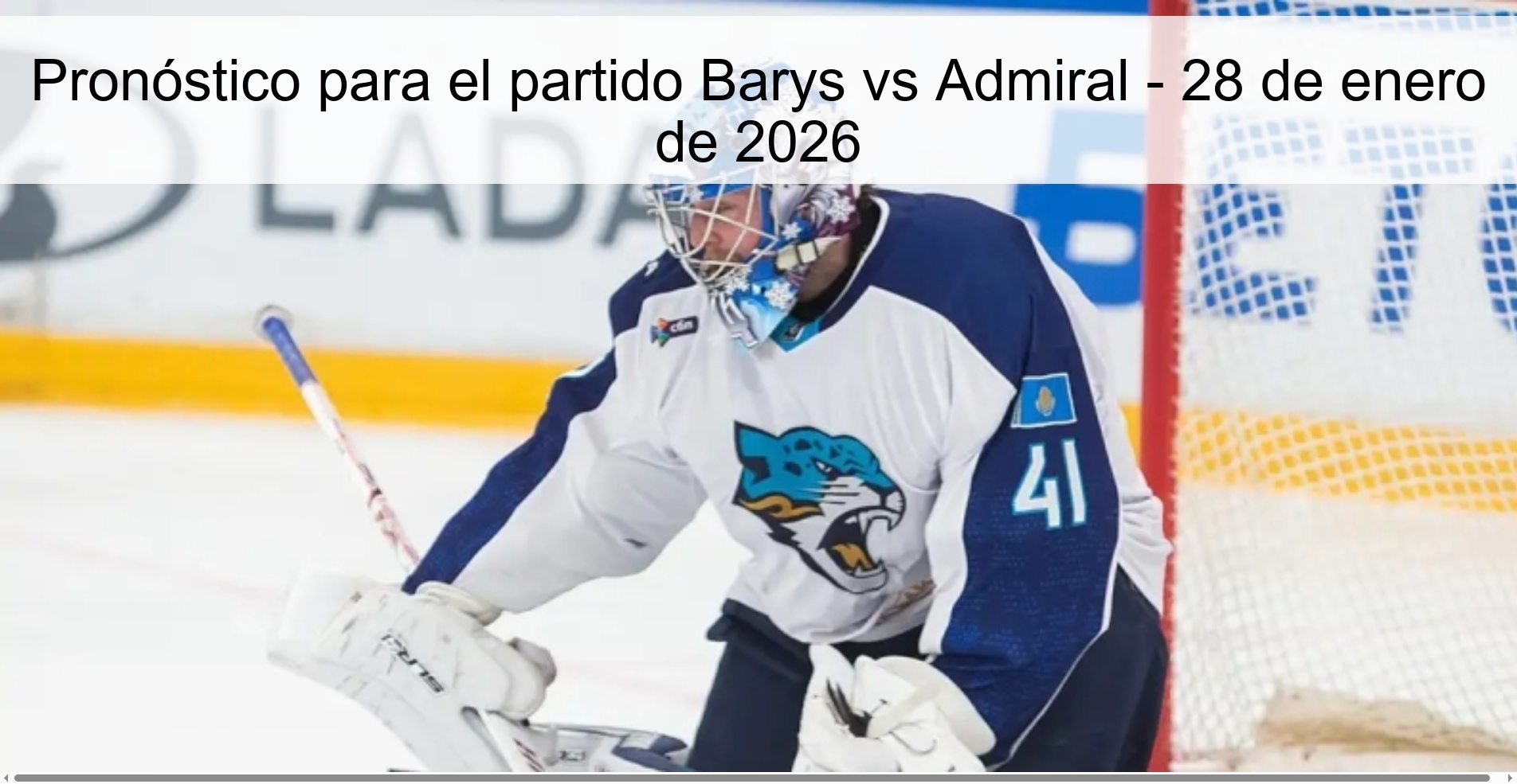 Pronóstico para el partido Barys vs Admiral - 28 de enero de 2026