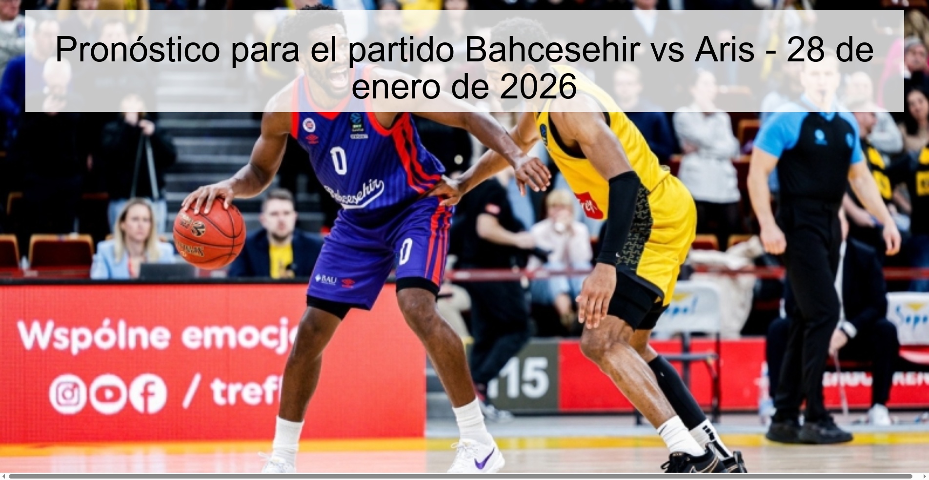 Pronóstico para el partido Bahcesehir vs Aris - 28 de enero de 2026