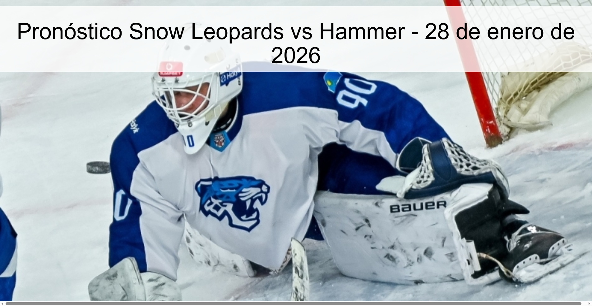 Pronóstico Snow Leopards vs Hammer - 28 de enero de 2026 Pronóstico Snow Leopards vs Hammer - 28 de enero de 2026