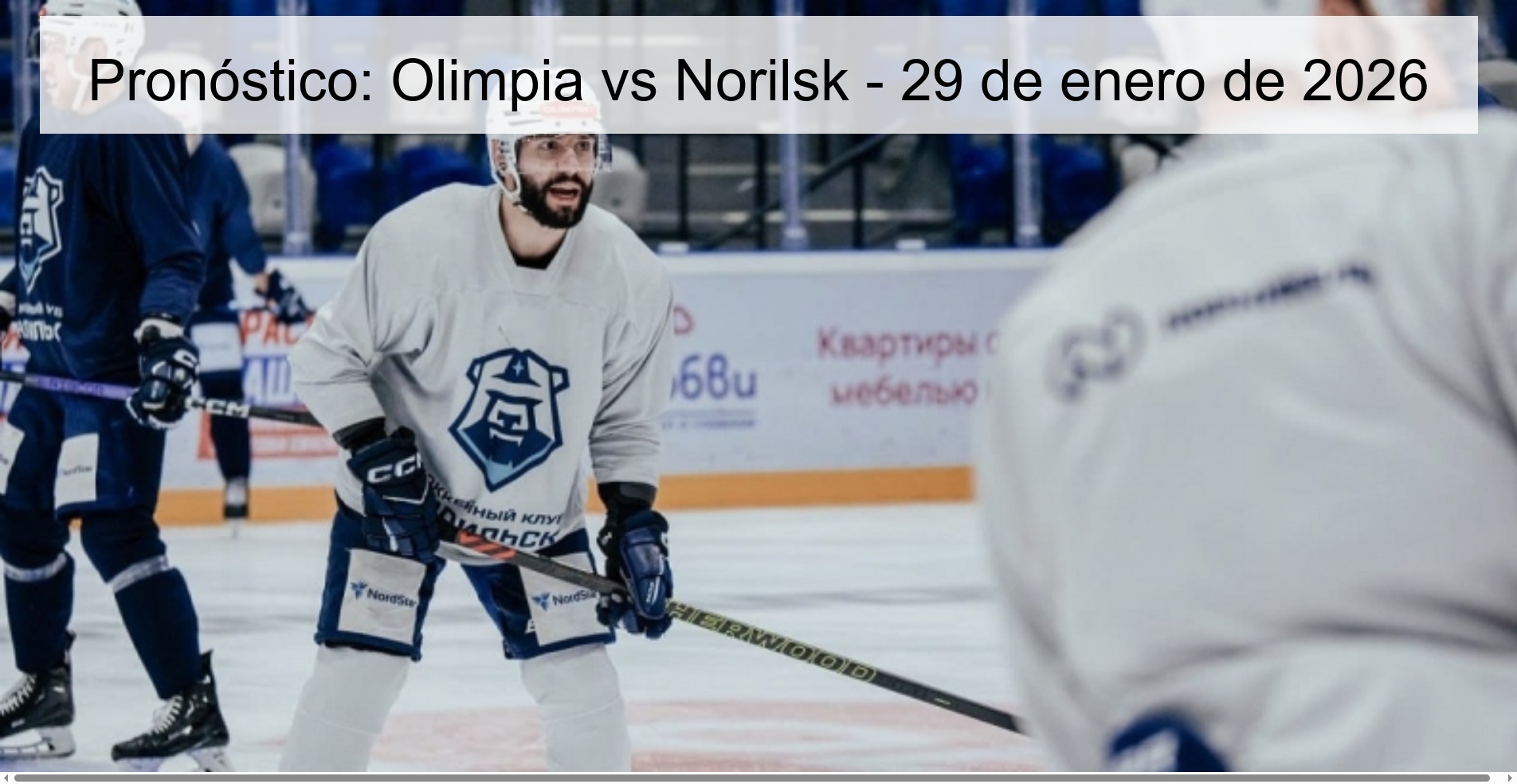 Pronóstico: Olimpia vs Norilsk - 29 de enero de 2026