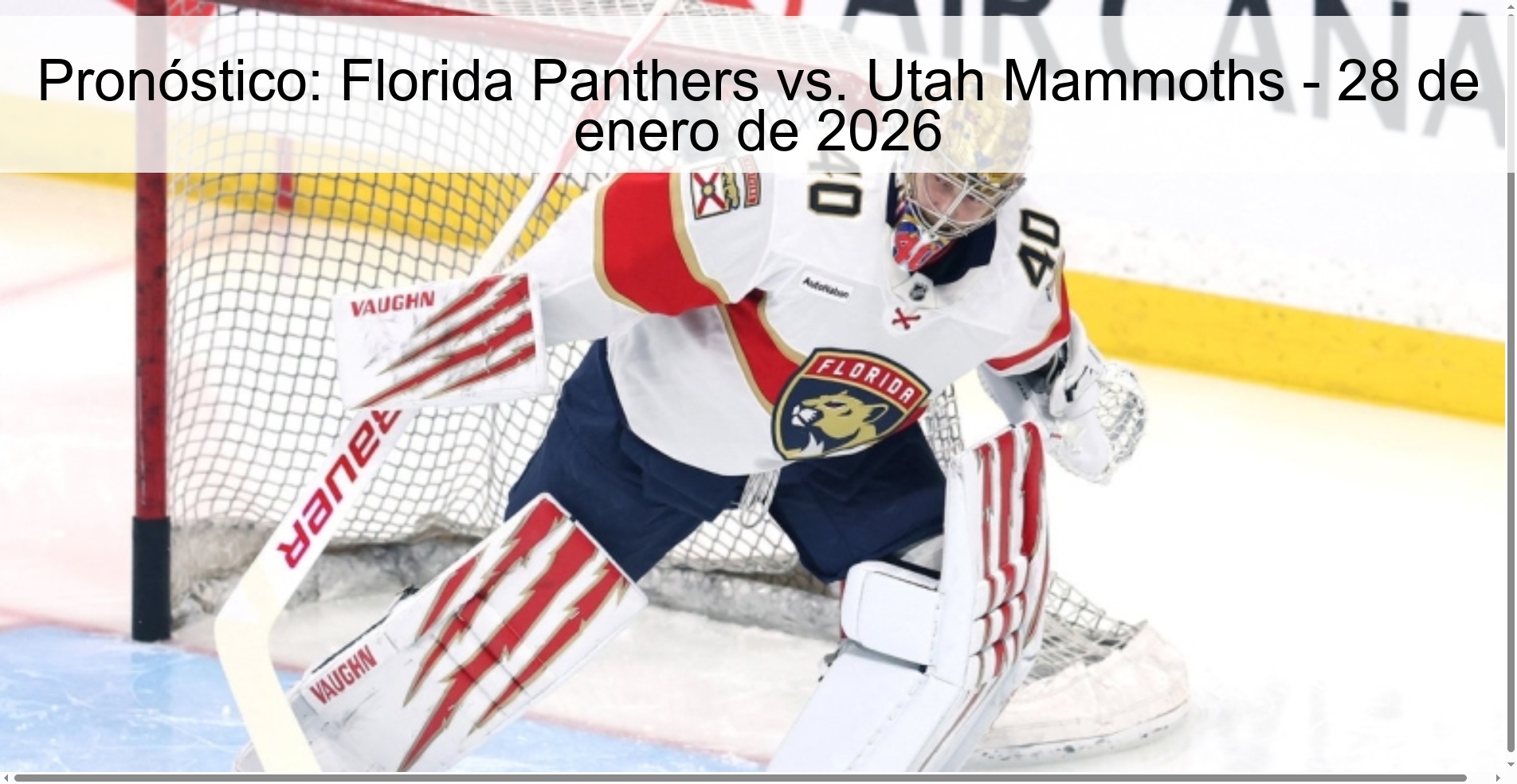Pronóstico: Florida Panthers vs. Utah Mammoths - 28 de enero de 2026 Pronóstico: Florida Panthers vs. Utah Mammoths - 28 de enero de 2026