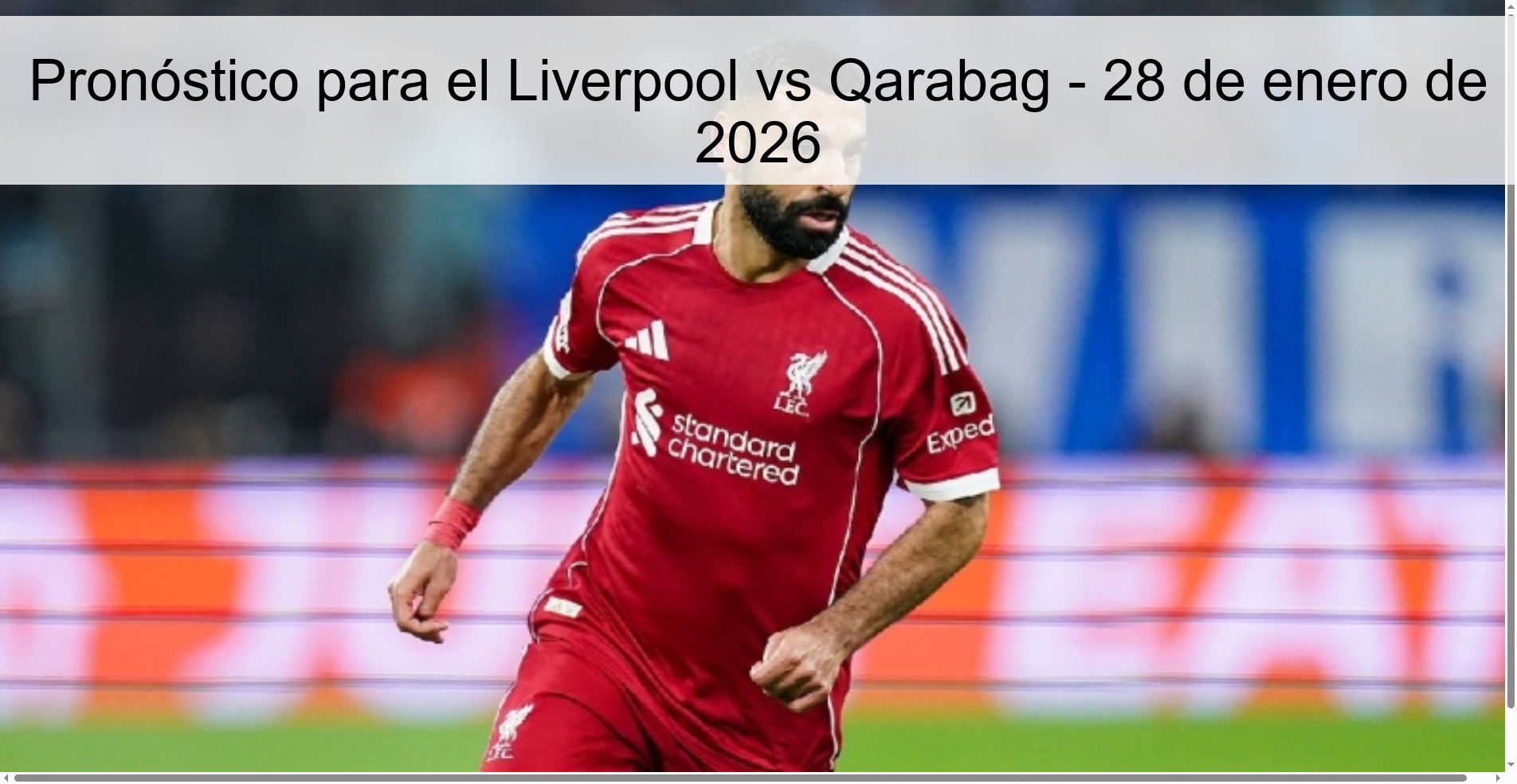Pronóstico para el Liverpool vs Qarabag - 28 de enero de 2026