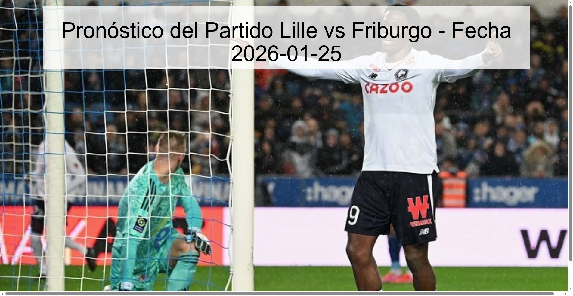 Lille vs Freiburg Match Prediction - Date 2026-01-25