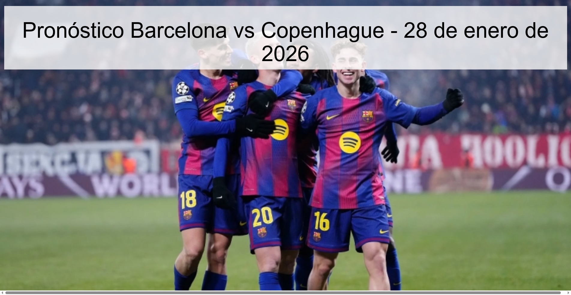 Barcelona vs Copenhagen Prediction - January 28, 2026
