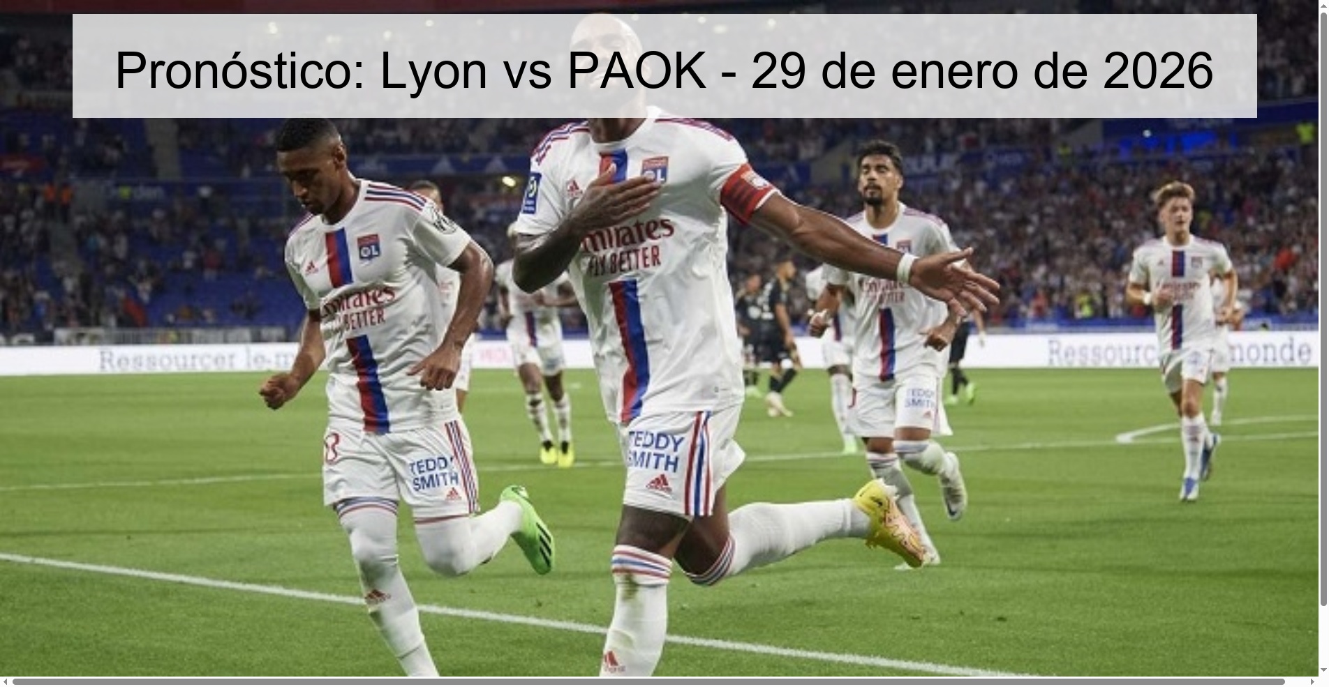 Prediction: Lyon vs PAOK – January 29, 2026
