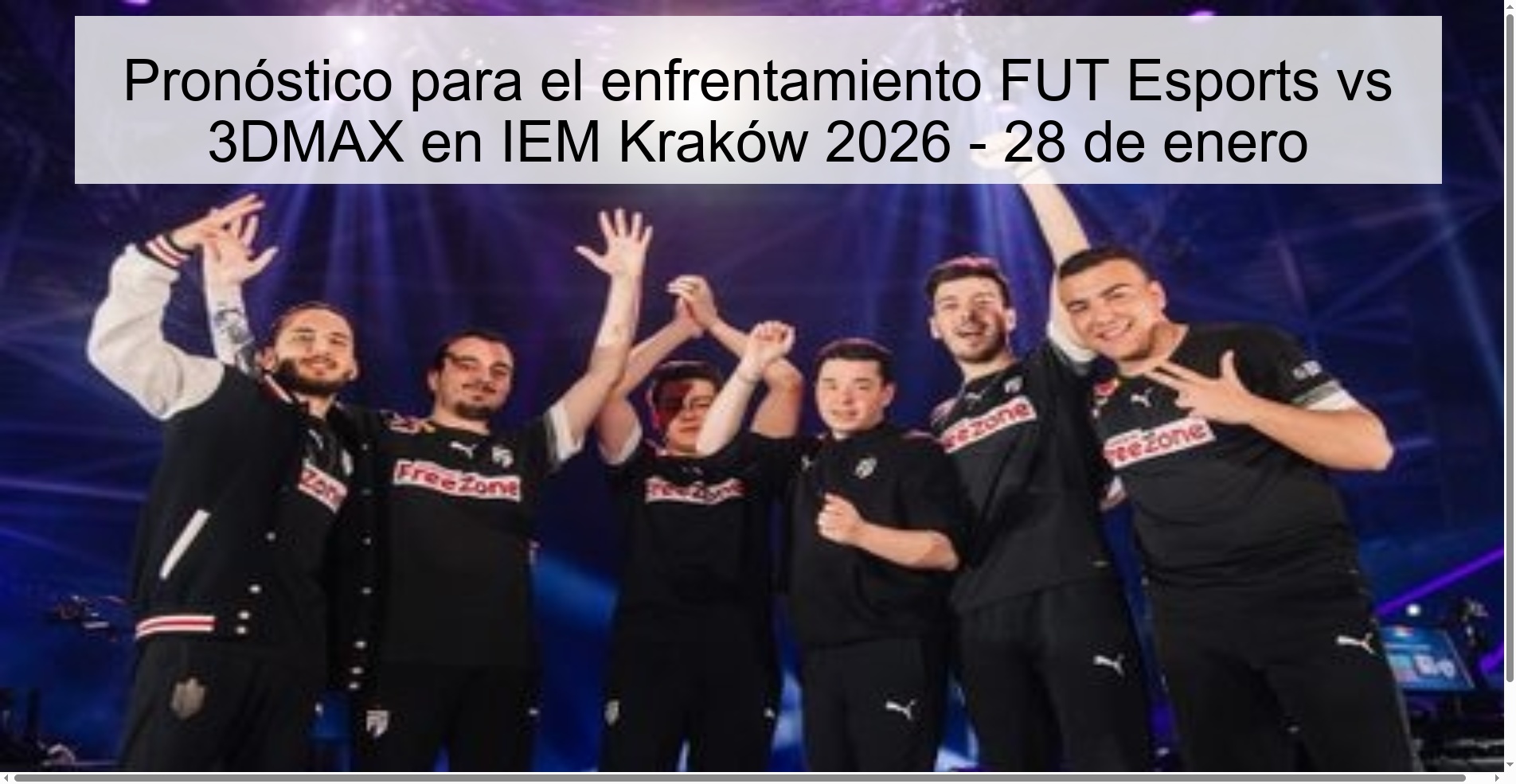 Prediction for the FUT Esports vs 3DMAX confrontation at IEM Kraków 2026 - January 28 Prediction for the FUT Esports vs 3DMAX confrontation at IEM Kraków 2026 - January 28