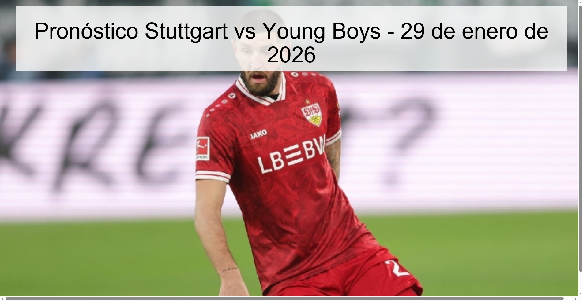 Stuttgart vs Young Boys Prediction – January 29, 2026