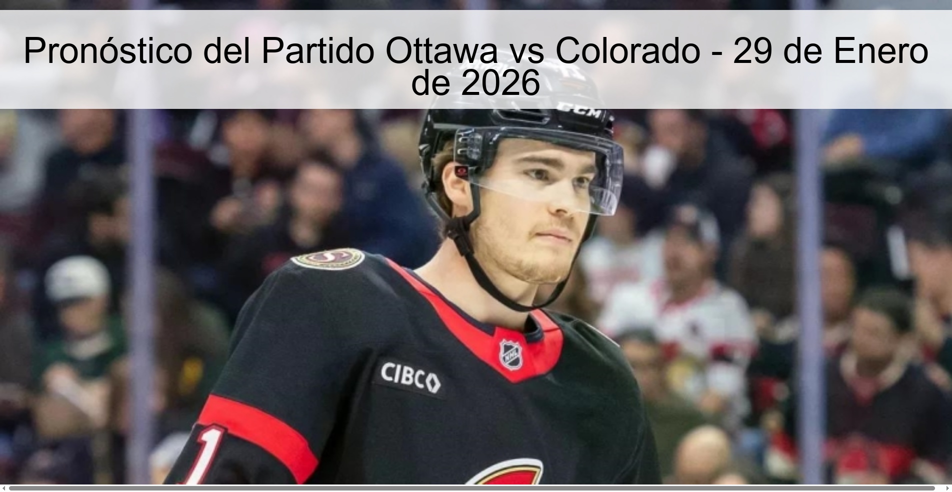 Ottawa vs Colorado Match Prediction - January 29, 2026