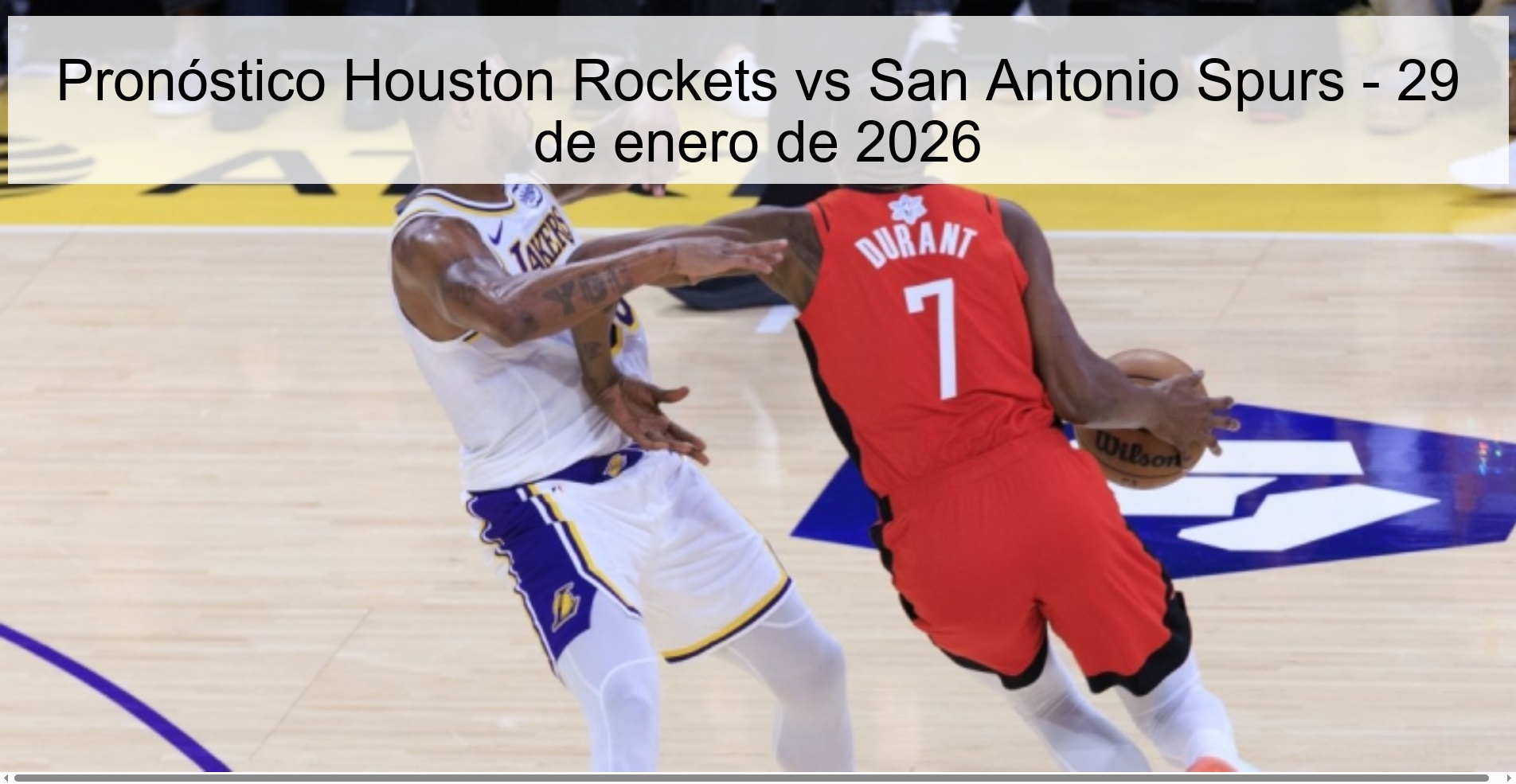 Houston Rockets vs San Antonio Spurs Prediction - January 29, 2026