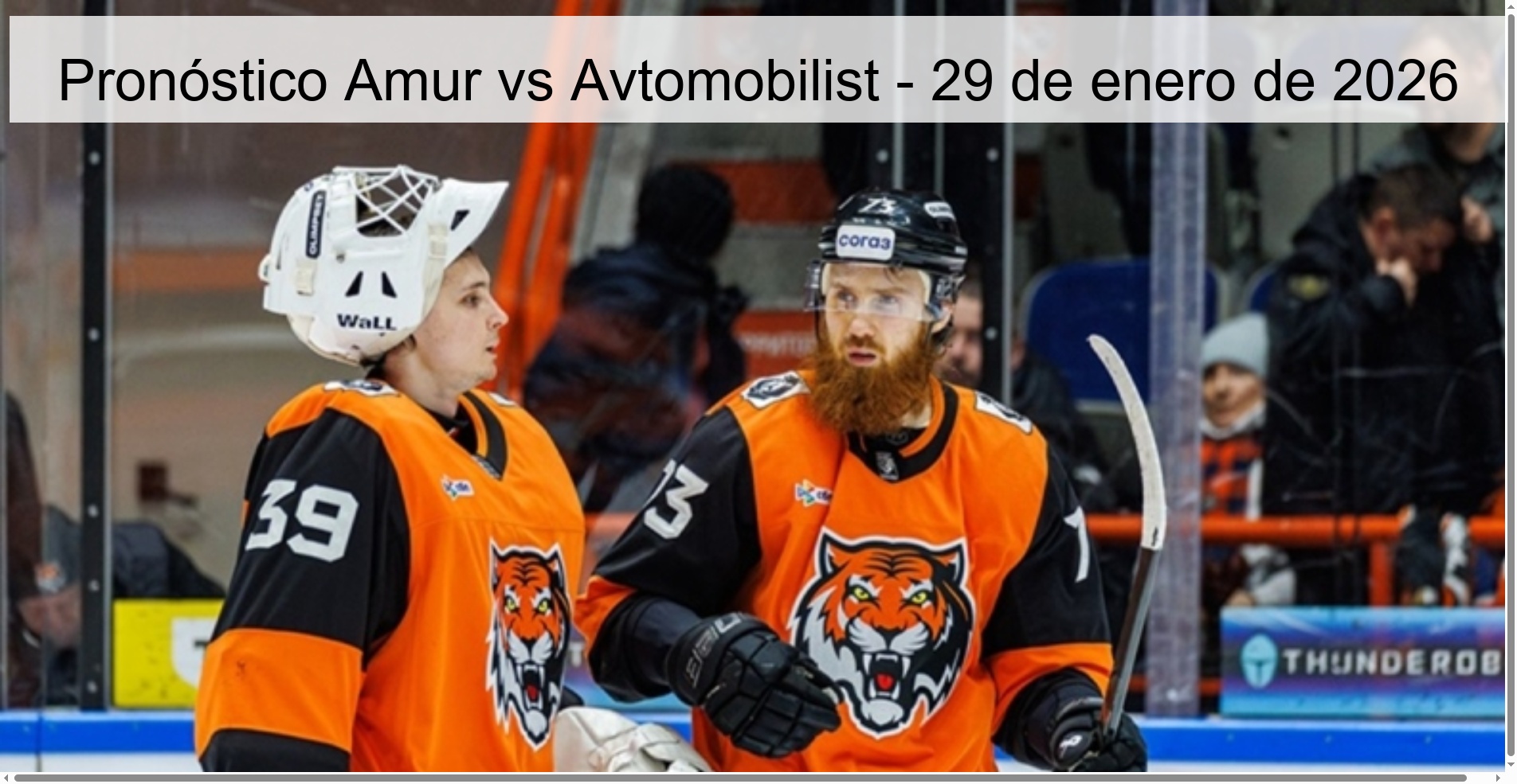 Pronóstico Amur vs Avtomobilist - 29 de enero de 2026
