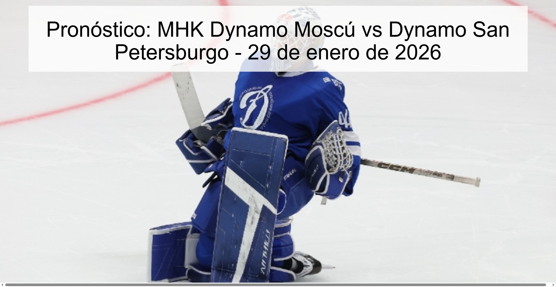 Prediction: MHK Dynamo Moscow vs Dynamo Saint Petersburg – January 29, 2026
