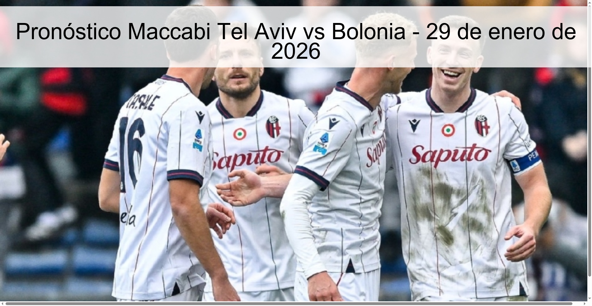Maccabi Tel Aviv vs Bologna Prediction – January 29, 2026
