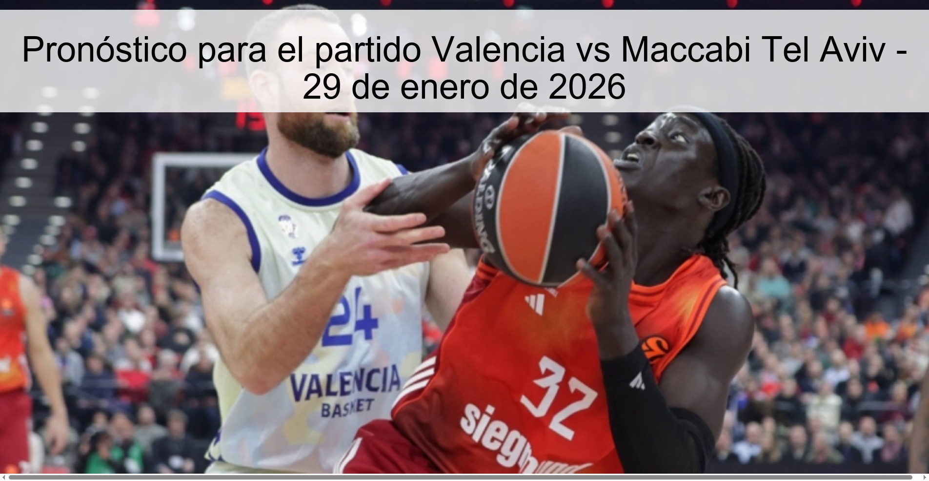 Pronóstico para el partido Valencia vs Maccabi Tel Aviv - 29 de enero de 2026
