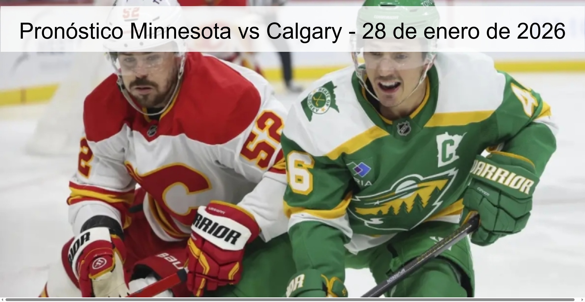 Pronóstico Minnesota vs Calgary - 28 de enero de 2026