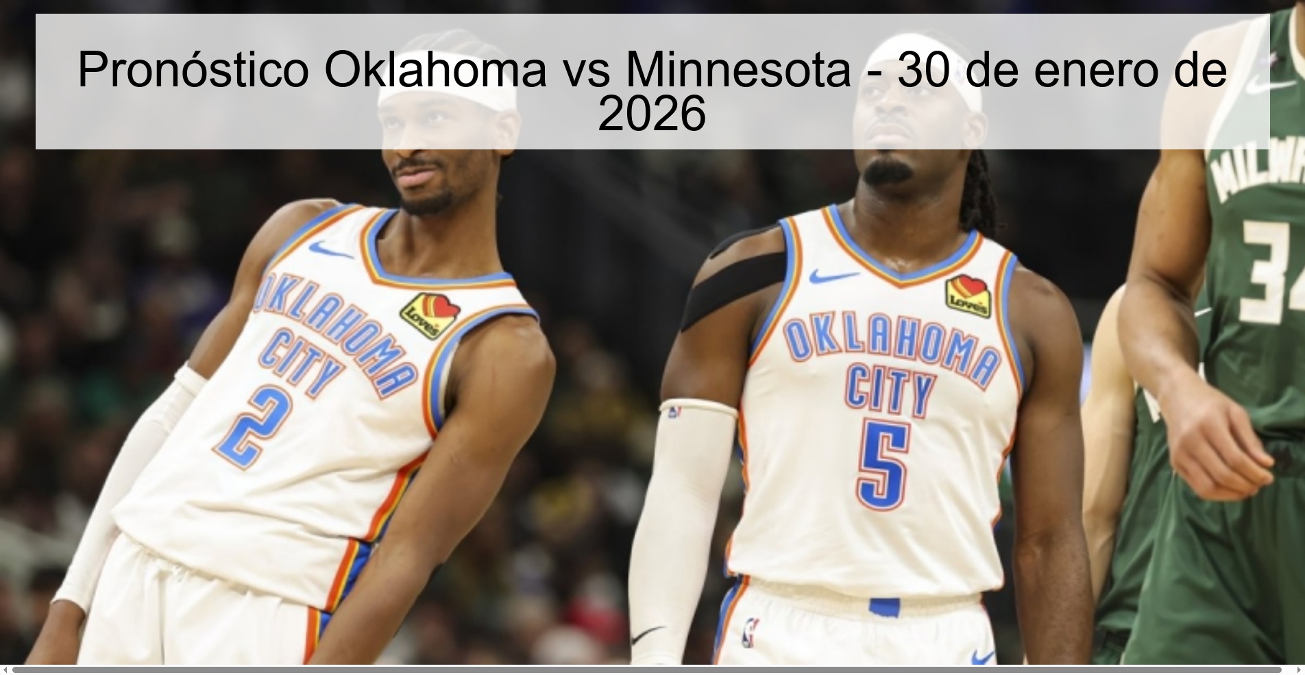Pronóstico Oklahoma vs Minnesota - 30 de enero de 2026