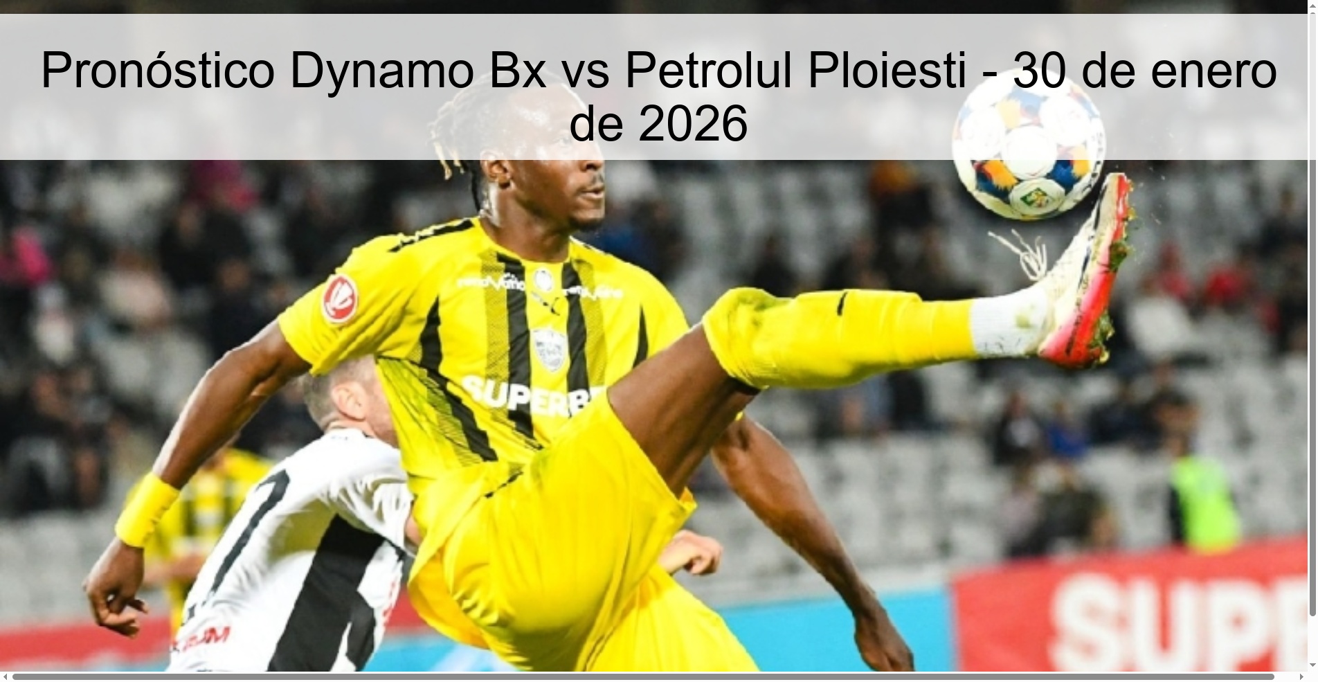 Dynamo Bx vs Petrolul Ploiesti Prediction – January 30, 2026