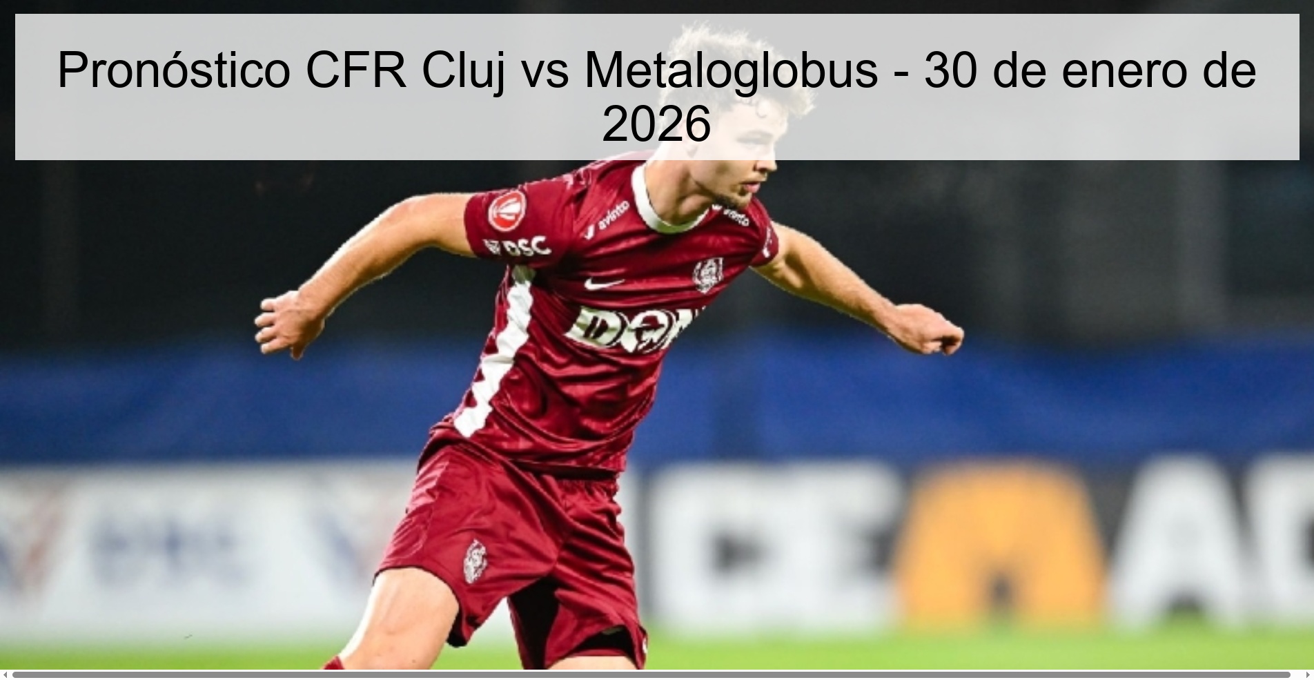CFR Cluj vs Metaloglobus Prediction – January 30, 2026