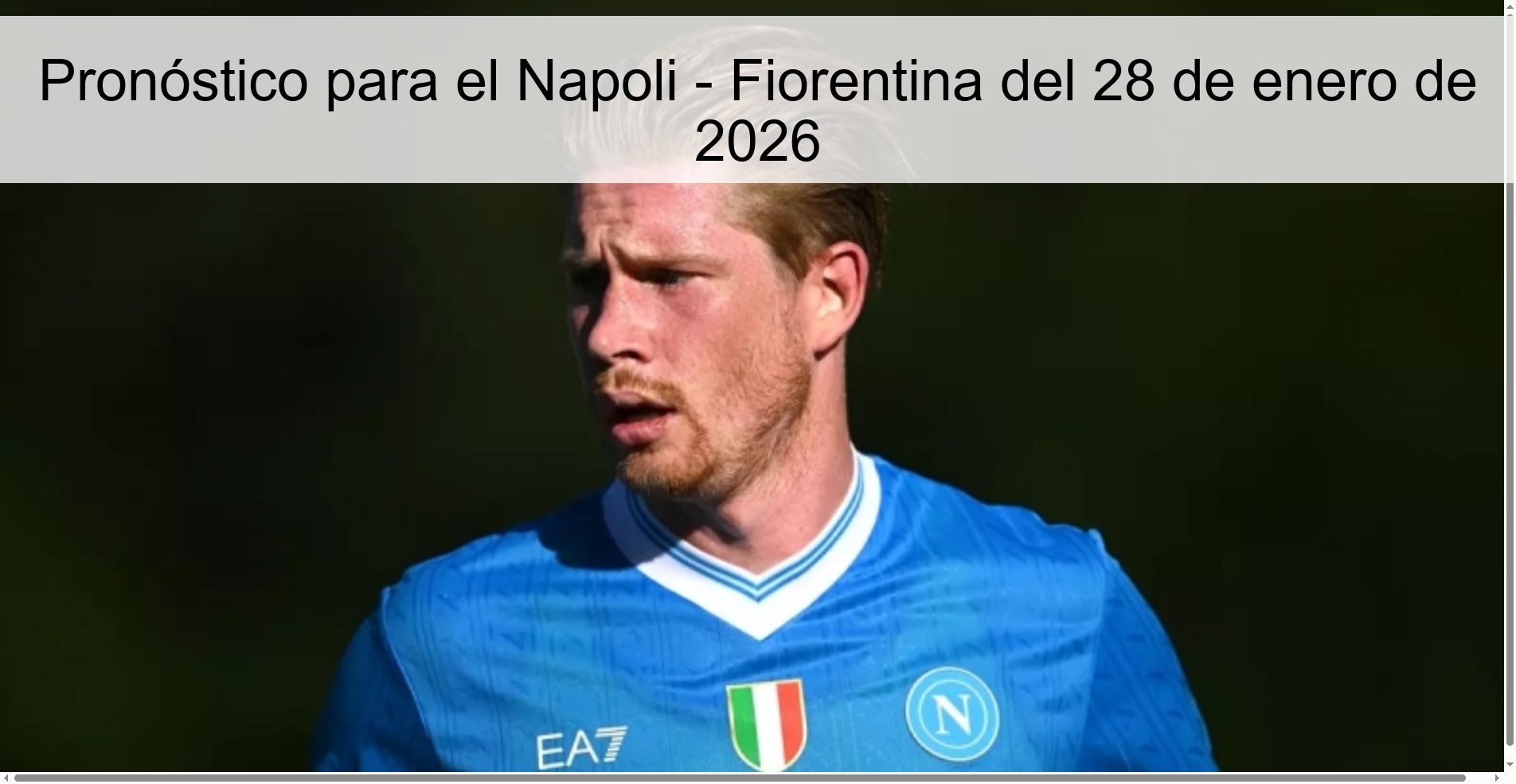 Pronóstico para el Napoli - Fiorentina del 28 de enero de 2026