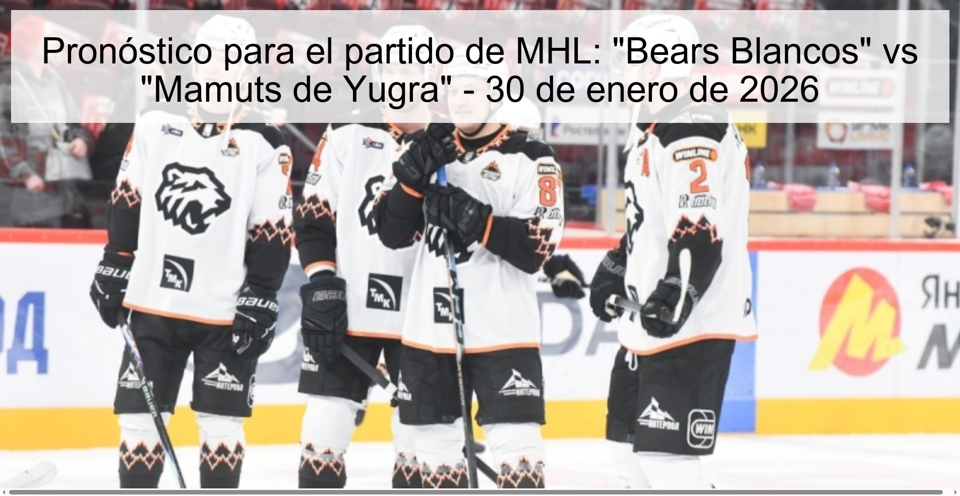 Pronóstico para el partido de MHL: 