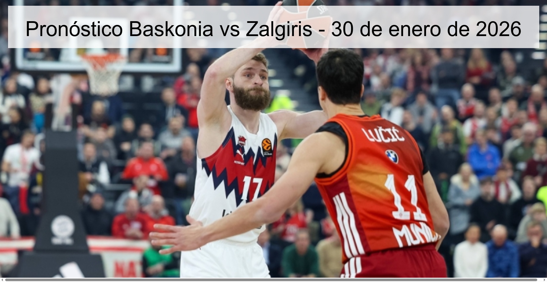 Baskonia vs Zalgiris Prediction – January 30, 2026