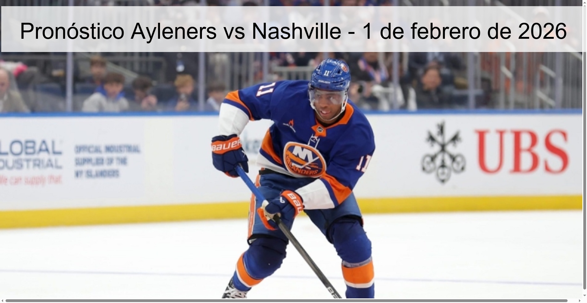 Pronóstico Ayleners vs Nashville - 1 de febrero de 2026