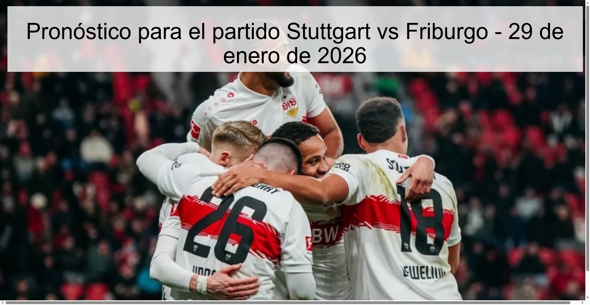 Prediction for the match Stuttgart vs Freiburg - January 29, 2026