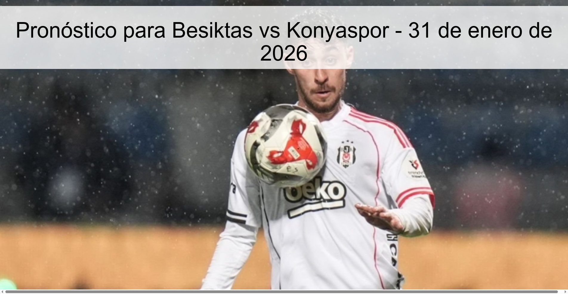 Besiktas vs Konyaspor Prediction – January 31, 2026