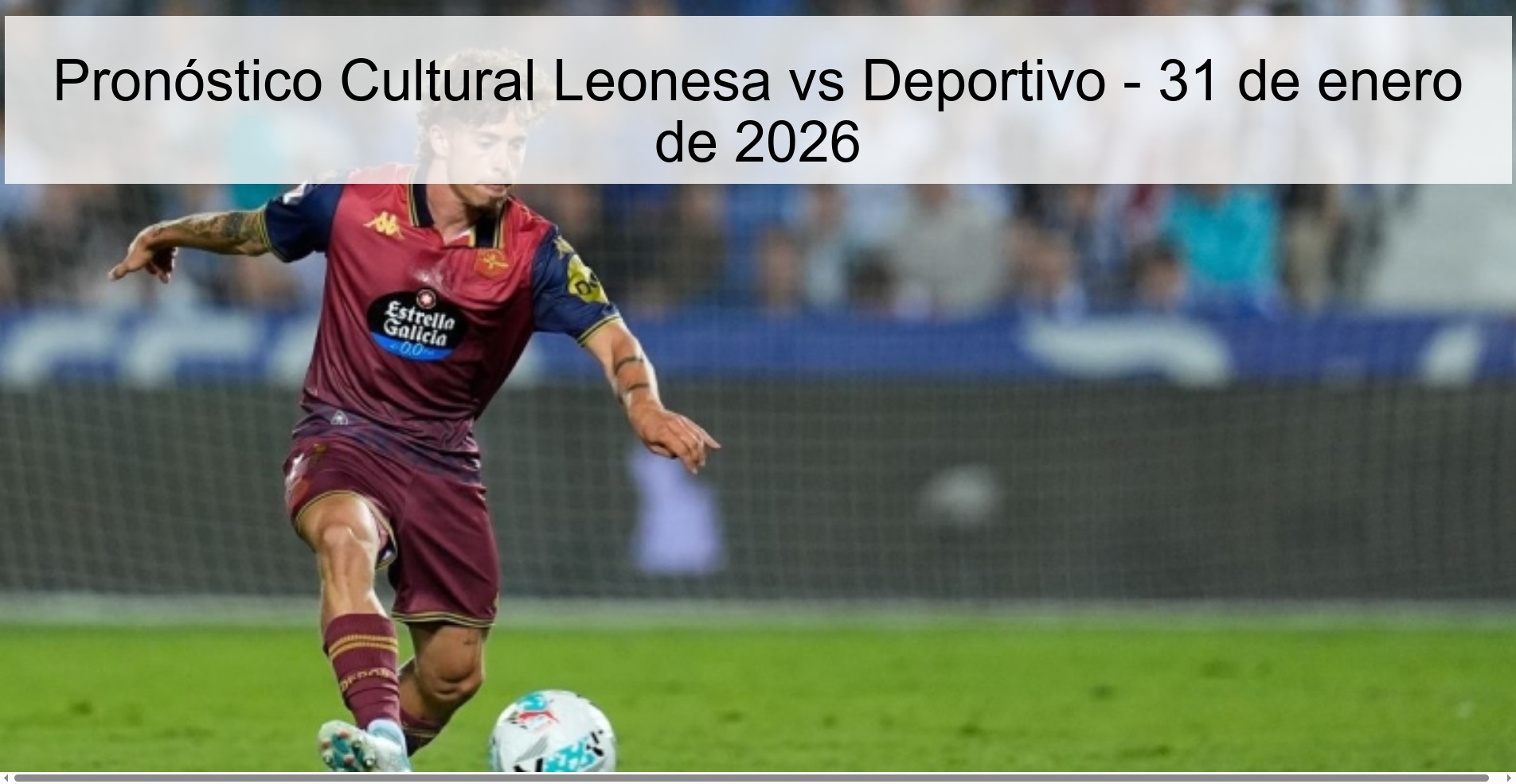 Cultural Leonesa vs Deportivo Prediction - January 31, 2026