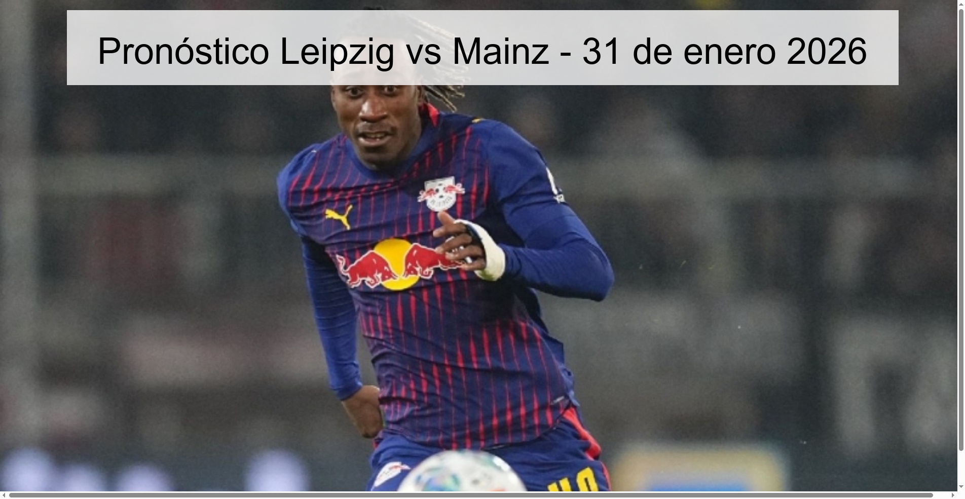 Pronóstico Leipzig vs Mainz - 31 de enero 2026