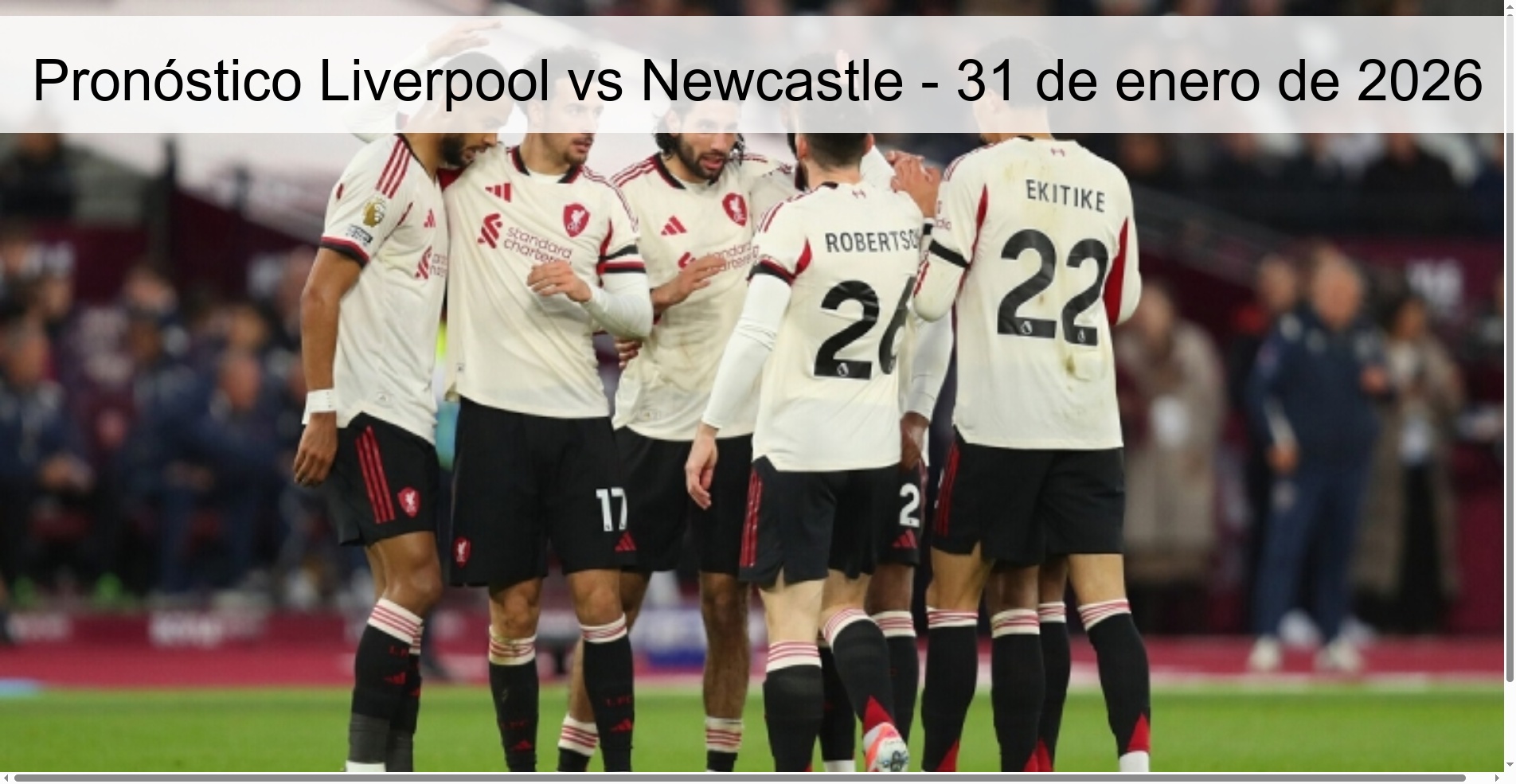 Liverpool vs Newcastle Prediction – January 31, 2026