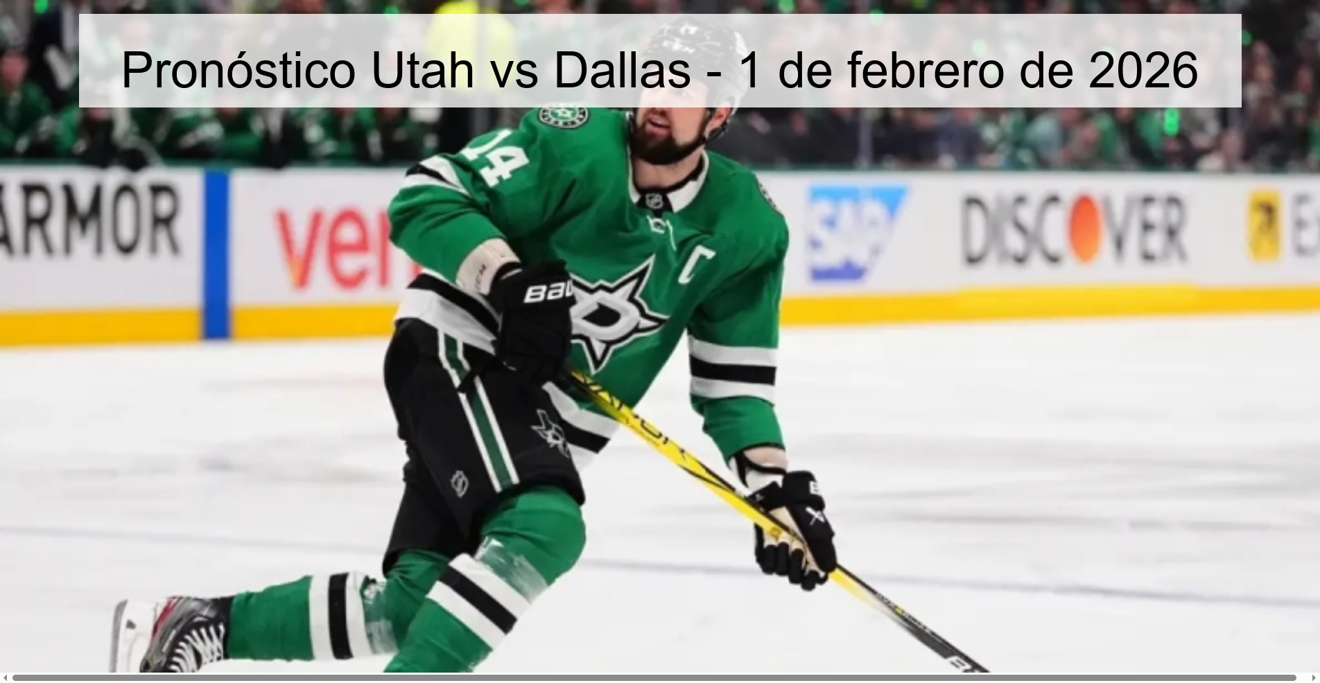 Pronóstico Utah vs Dallas - 1 de febrero de 2026