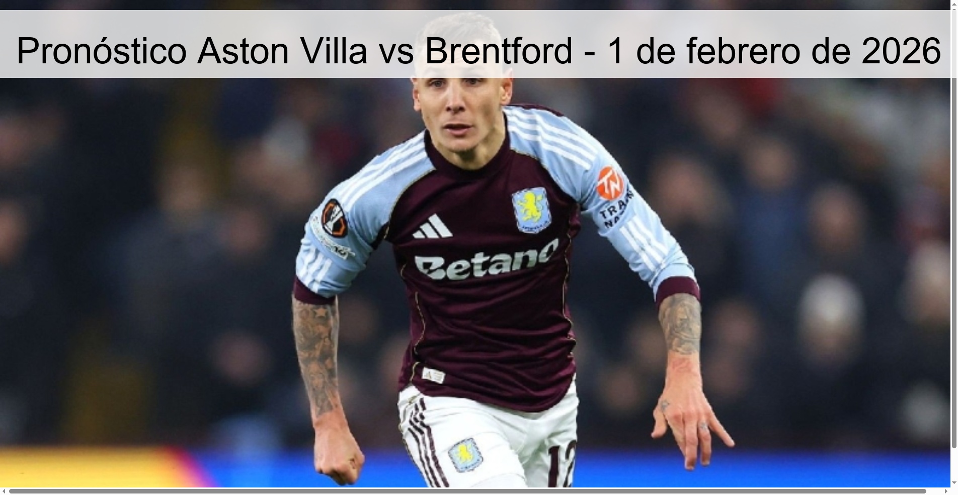 Aston Villa vs Brentford Prediction – February 1, 2026