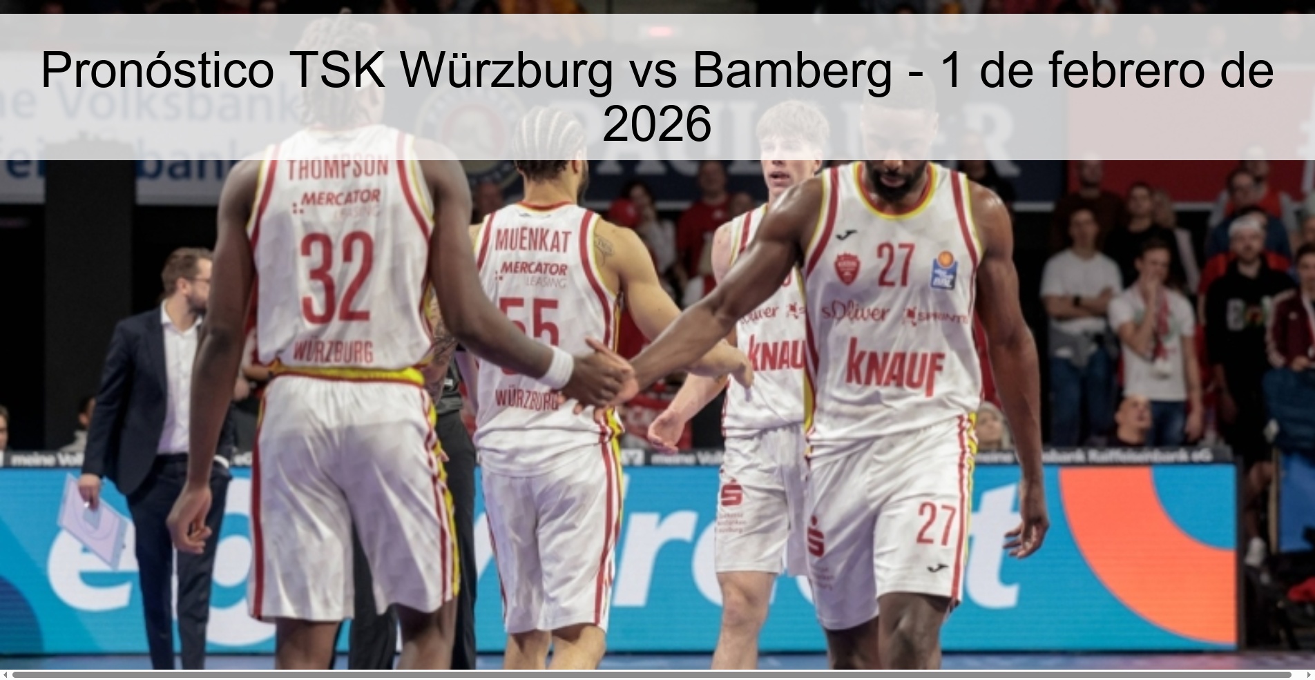 TSK Würzburg vs Bamberg Prediction – February 1, 2026