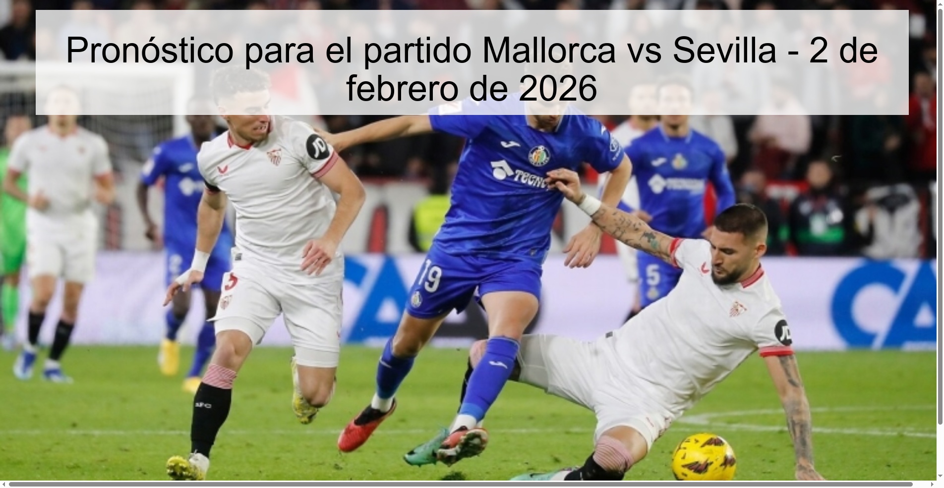 Prediction for the match Mallorca vs Sevilla - February 2, 2026