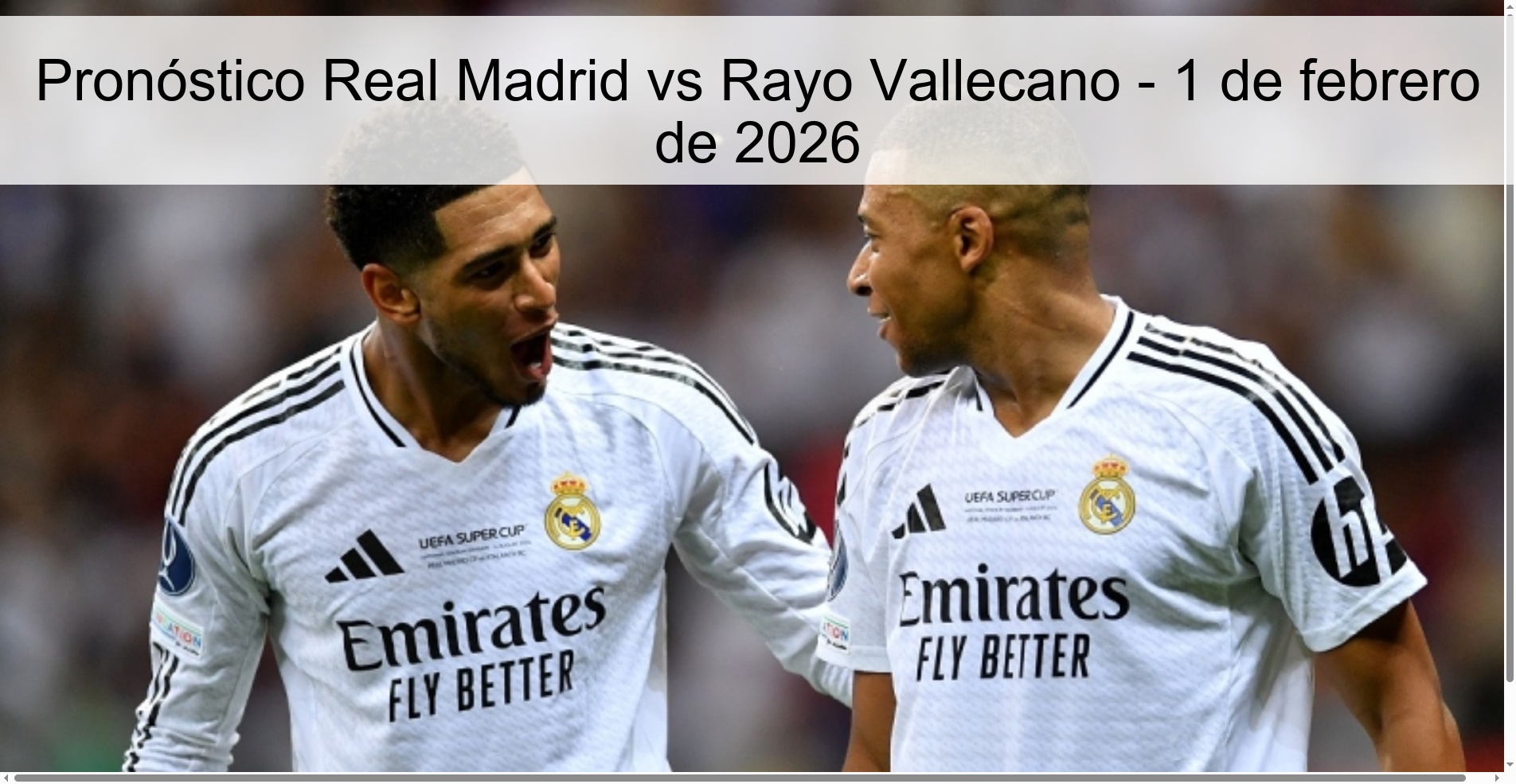 Real Madrid vs Rayo Vallecano Prediction - February 1, 2026