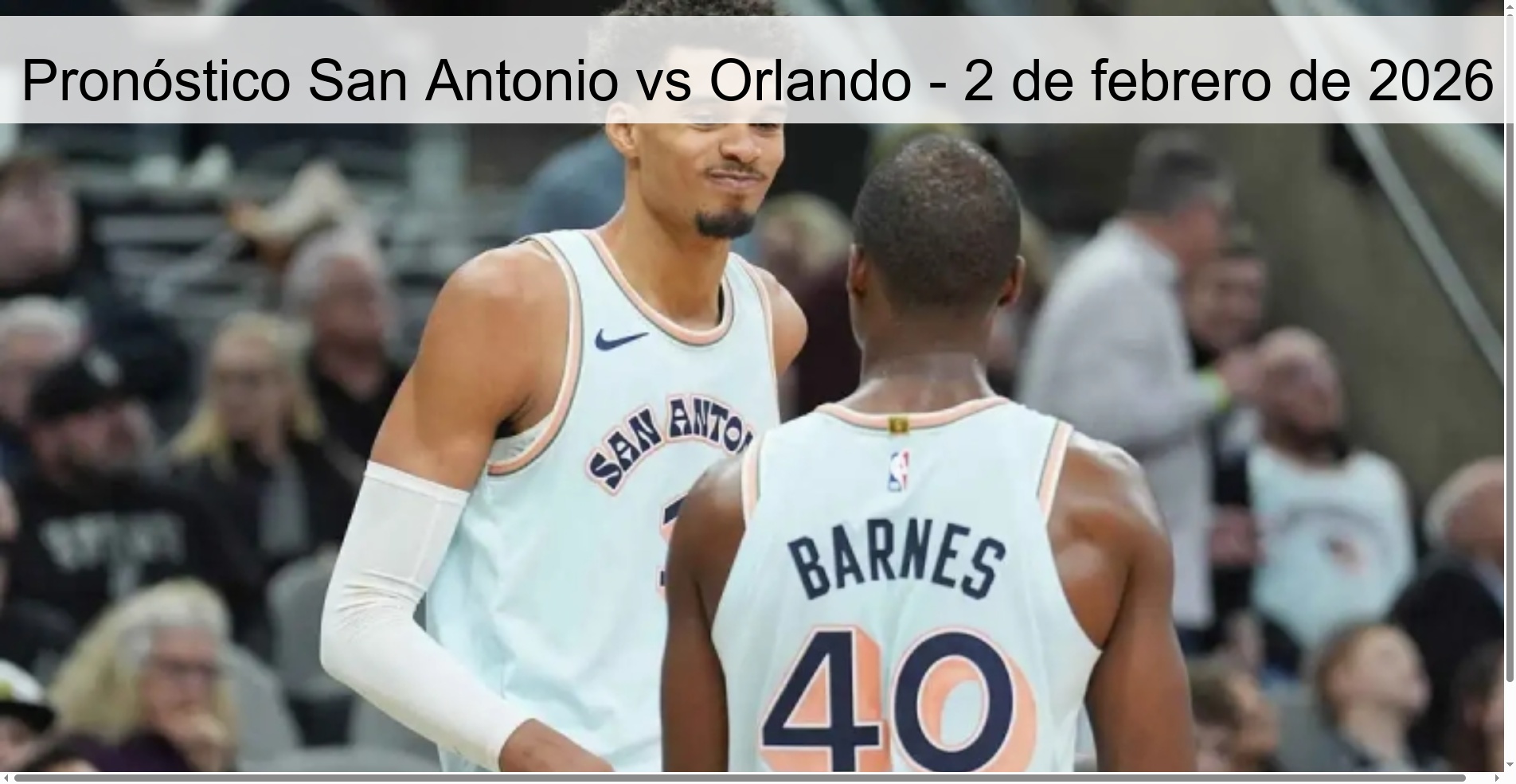 San Antonio vs Orlando Prediction - February 2, 2026