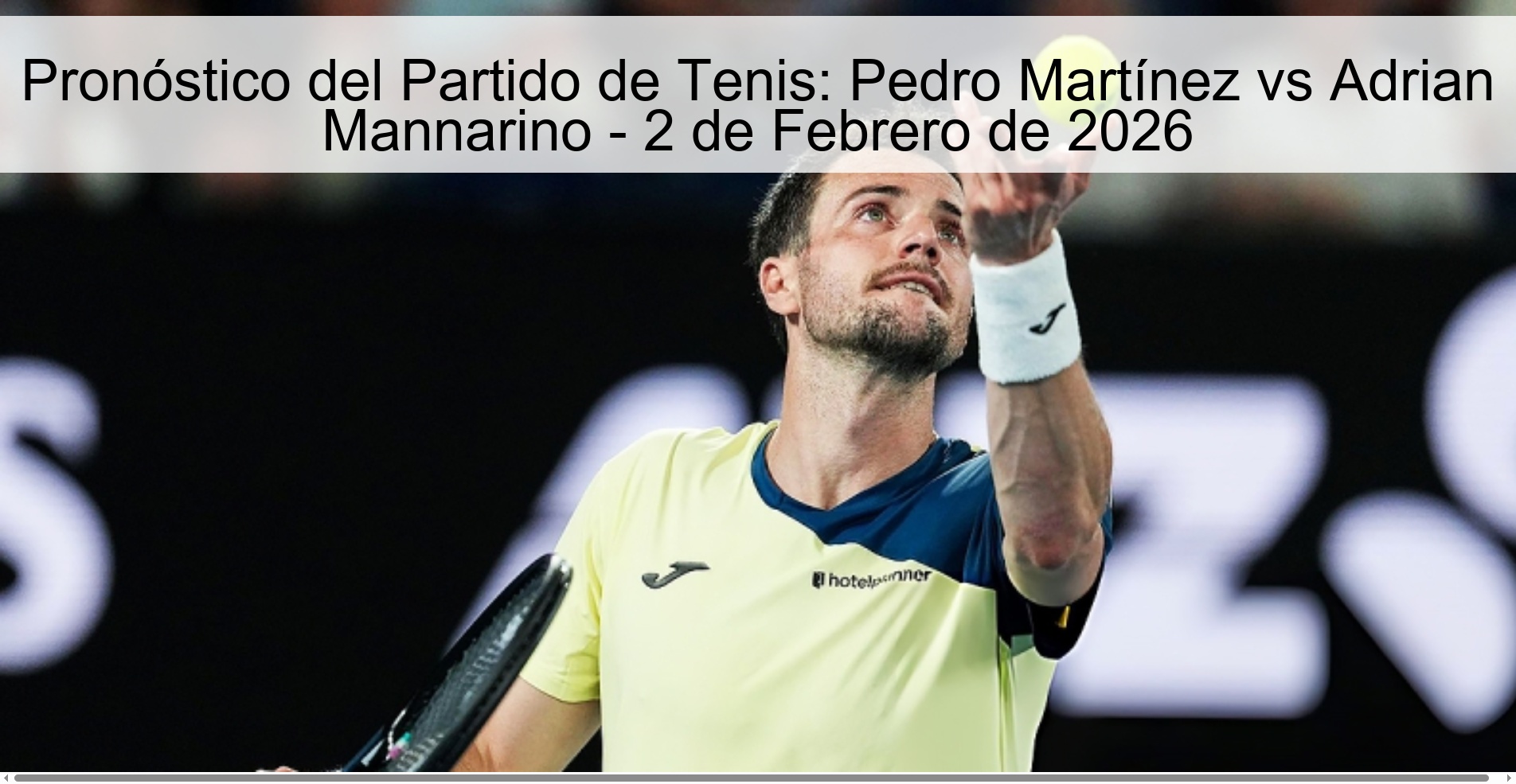 Tennis Match Prediction: Pedro Martínez vs Adrian Mannarino - February 2, 2026