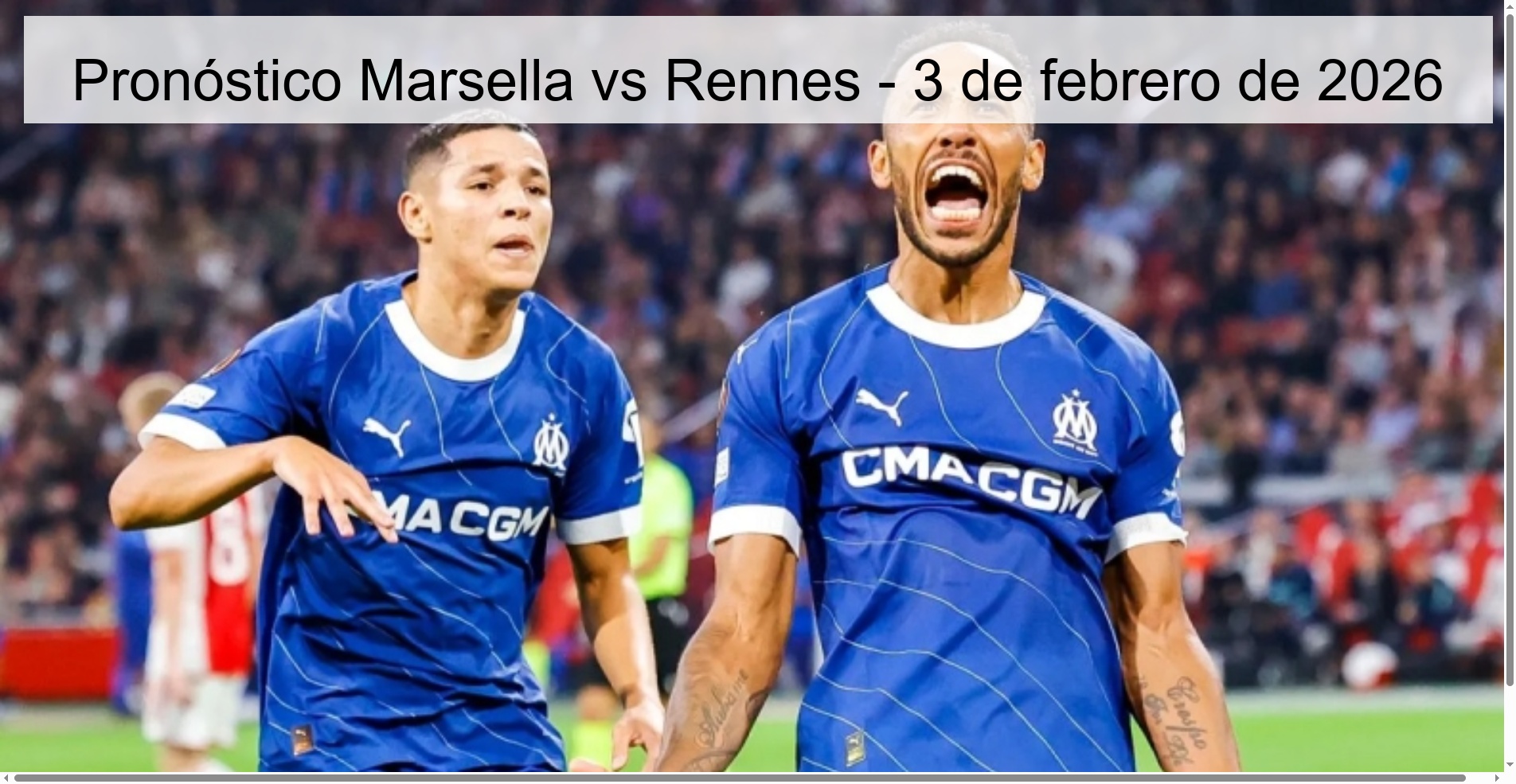 Marseille vs Rennes Prediction – February 3, 2026